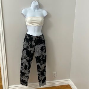 Current Elliot Stiletto Jeans Size 27 snake print tie dye black gray